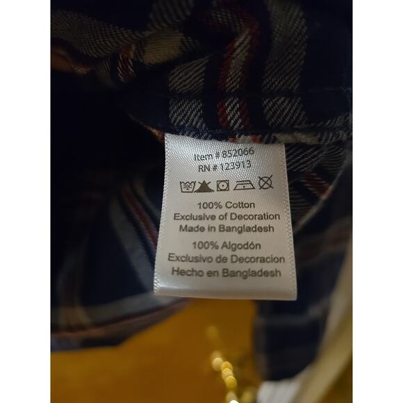 Jachs Girlfriend NWT Roll Tab LS Snap Up Blue Flannel Sz Small Warm Cozy - Picture 3 of 5